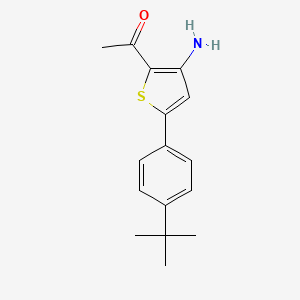 molecular formula C16H19NOS B1271872 2-Acetyl-3-amino-5-(4-tert-butylphenyl)thiophene CAS No. 306935-12-6