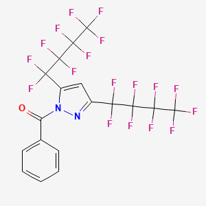 molecular formula C18H6F18N2O B1271884 1-苯甲酰-3,5-双(壬氟丁基)吡唑 CAS No. 231630-89-0