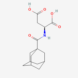 molecular formula C15H21NO5 B12718866 N-(Tricyclo(3.3.1.1(sup 3,7))dec-1-ylcarbonyl)-L-aspartic acid CAS No. 137390-85-3
