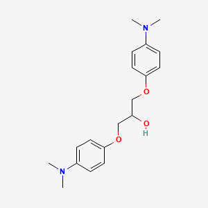 molecular formula C19H26N2O3 B12718885 2-Propanol, 1,3-bis(p-(dimethylamino)phenoxy)- CAS No. 110193-90-3