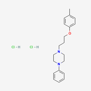 molecular formula C20H28Cl2N2O B12718904 Piperazine, 1-(3-(4-methylphenoxy)propyl)-4-phenyl-, dihydrochloride CAS No. 84344-39-8