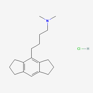 molecular formula C18H28ClN B12718999 s-Indacene-4-butanamine, 1,2,3,5,6,7-hexahydro-N,N-dimethyl-, hydrochloride CAS No. 80761-09-7