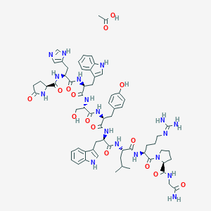 molecular formula C66H86N18O15 B127190 醋酸曲普瑞林 CAS No. 140194-24-7