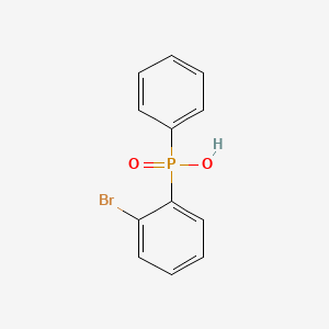 molecular formula C12H10BrO2P B12719007 Phosphinic acid, (o-bromophenyl)phenyl- CAS No. 109817-40-5