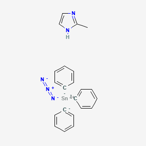 molecular formula C22H21N5Sn B12719054 Tin, azido(2-methyl-1H-imidazole-N(sup 3))triphenyl-, (TB-5-12)- CAS No. 83729-81-1