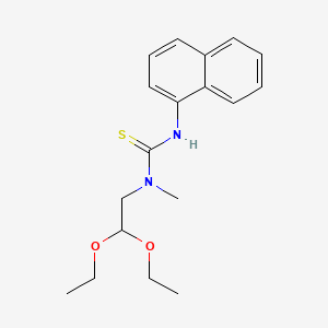 molecular formula C18H24N2O2S B12719077 1-(2,2-Diethoxyethyl)-1-methyl-3-(1-naphthyl)-2-thiourea CAS No. 102433-19-2