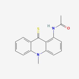 molecular formula C16H14N2OS B12719144 Acetamide, N-(9,10-dihydro-10-methyl-9-thioxo-1-acridinyl)- CAS No. 148902-89-0