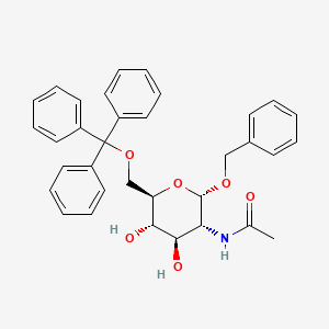 molecular formula C34H35NO6 B1271915 Benzyl 2-acetamido-2-deoxy-6-O-trityl-a-D-glucopyranoside CAS No. 33493-71-9