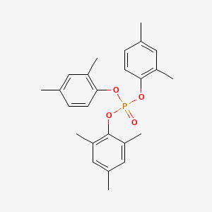 molecular formula C25H29O4P B12719184 Phosphoric acid, bis(2,4-dimethylphenyl) 2,4,6-trimethylphenyl ester CAS No. 86864-93-9