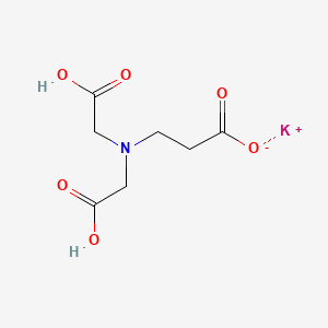 molecular formula C7H10KNO6 B12719244 beta-Alanine, N,N-bis(carboxymethyl)-, monopotassium salt CAS No. 200818-32-2