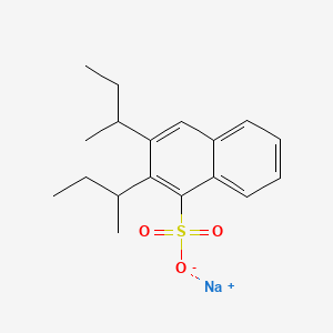 molecular formula C18H23NaO3S B12719302 Naphthalenesulfonic acid, bis(1-methylpropyl)-, sodium salt CAS No. 112567-52-9