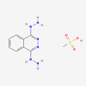 molecular formula C9H14N6O3S B12719318 Dihydralazine mesylate CAS No. 69467-96-5