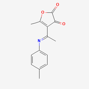 molecular formula C14H13NO3 B12719326 5-Methyl-4-(1-((4-methylphenyl)imino)ethyl)-2,3-furandione CAS No. 88556-34-7