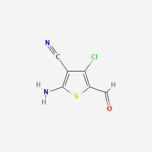 molecular formula C6H3ClN2OS B1271937 2-氨基-4-氯-5-甲酰基噻吩-3-腈 CAS No. 104366-23-6