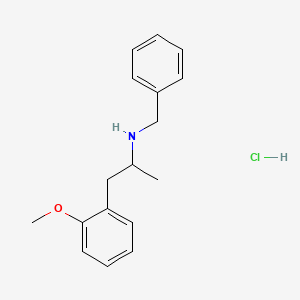molecular formula C17H22ClNO B12719388 N-Benzyl-o-methoxy-alpha-methylphenethylamine hydrochloride CAS No. 108971-53-5