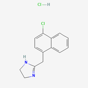 molecular formula C14H14Cl2N2 B12719420 Clonazoline hydrochloride CAS No. 23593-08-0