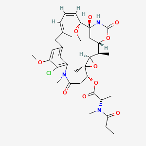molecular formula C35H48ClN3O10 B12719451 N(2')-Deacetyl-N(2')-(1-oxopropyl)maytansine CAS No. 38997-09-0