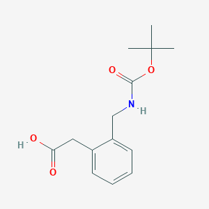 molecular formula C14H19NO4 B1271951 2-(Boc-aminomethyl)phenylacetic acid CAS No. 40851-66-9