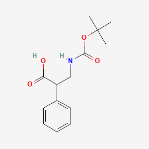 molecular formula C14H19NO4 B1271954 3-tert-Butoxycarbonylamino-2-phenyl-propionic acid CAS No. 67098-56-0