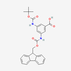 molecular formula C27H26N2O6 B1271955 Boc-3-amino-5-(Fmoc-amino)benzoic acid 