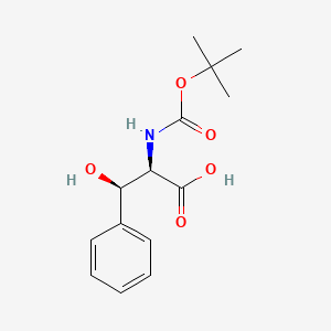 molecular formula C14H19NO5 B1271957 (2R,3R)-rel-2-((叔丁氧羰基)氨基)-3-羟基-3-苯基丙酸 CAS No. 93847-77-9