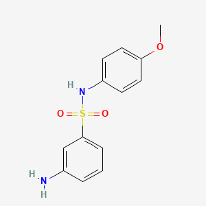 molecular formula C13H14N2O3S B1271960 3-Amino-N-(4-methoxy-phenyl)-benzenesulfonamide CAS No. 201996-24-9