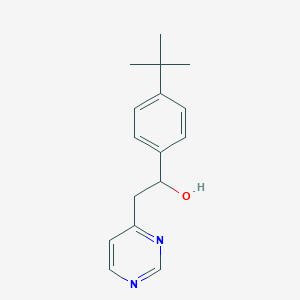 molecular formula C16H20N2O B1271971 1-(4-Tert-butylphenyl)-2-(pyrimidin-4-yl)ethanol CAS No. 849021-31-4