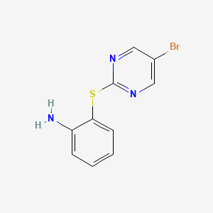 molecular formula C10H8BrN3S B1271979 2-[(5-Bromopyrimidin-2-yl)thio]aniline CAS No. 849021-43-8