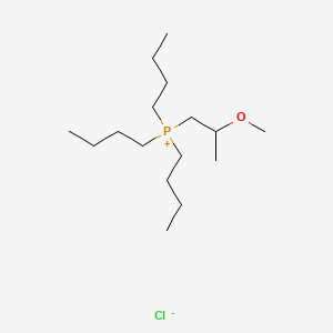 molecular formula C16H36OP.Cl<br>C16H36ClOP B12719810 Phosphonium, tributyl(2-methoxypropyl)-, chloride CAS No. 121848-13-3