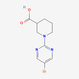molecular formula C10H12BrN3O2 B1271982 1-(5-bromopyrimidin-2-yl)piperidine-3-carboxylic Acid CAS No. 799283-93-5