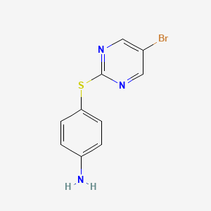 molecular formula C10H8BrN3S B1271983 4-[(5-Bromopyrimidin-2-yl)thio]aniline CAS No. 849235-61-6