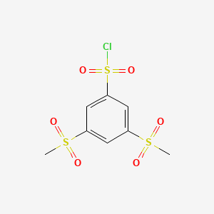 molecular formula C8H9ClO6S3 B1271993 3,5-双(甲磺酰基)苯磺酰氯 CAS No. 849035-99-0