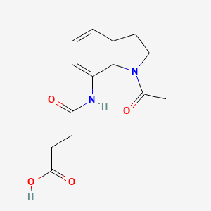 molecular formula C14H16N2O4 B1271994 4-[(1-乙酰-2,3-二氢-1H-吲哚-7-基)氨基]-4-氧代丁酸 CAS No. 394654-07-0