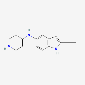 molecular formula C17H25N3 B1271995 2-tert-butyl-N-piperidin-4-yl-1H-indol-5-amine CAS No. 397842-07-8