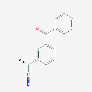 molecular formula C16H13NO B12719961 2-(3-Benzoylphenyl)propionitrile, (R)- CAS No. 161527-65-7