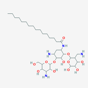 molecular formula C34H66N4O12 B012720 1-N-Palmitoylkanamycin A CAS No. 106190-43-6