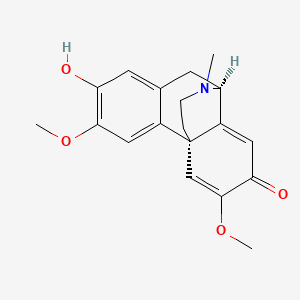 molecular formula C19H21NO4 B12720000 Pallidine CAS No. 25650-75-3