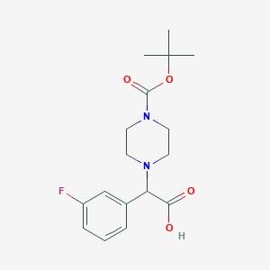 B1272010 2-(4-Boc-piperazinyl)-2-(3-fluorophenyl)acetic acid CAS No. 885272-91-3