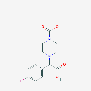 molecular formula C17H23FN2O4 B1272011 2-(4-Boc-piperazinyl)-2-(4-fluorophenyl)acetic acid CAS No. 868151-70-6