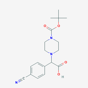 2-(4-Boc-piperazinyl)-2-(4-cyanophenyl)acetic acid