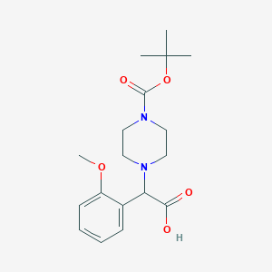 molecular formula C18H26N2O5 B1272015 2-(4-Boc-piperazinyl)-2-(2-methoxyphenyl)acetic acid CAS No. 868260-20-2