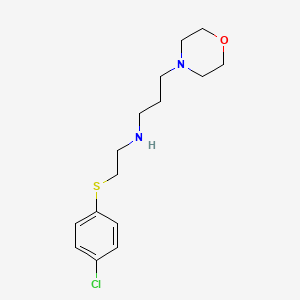 molecular formula C15H23ClN2OS B12720153 Morpholine, 4-(3-((2-((p-chlorophenyl)thio)ethyl)amino)propyl)- CAS No. 92724-93-1