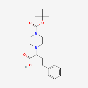 molecular formula C19H28N2O4 B1272016 2-(4-Boc-piperazinyl)-4-phenylbutanoic acid CAS No. 885274-45-3