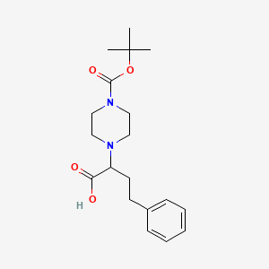 molecular formula C19H28N2O4 B1272016 2-(4-(Tert-butoxycarbonyl)piperazin-1-yl)-4-phenylbutanoic acid CAS No. 885274-45-3