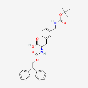 molecular formula C30H32N2O6 B1272020 Fmoc-L-3-Aminomethylphe(Boc) CAS No. 266999-24-0