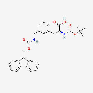 molecular formula C30H32N2O6 B1272021 Boc-L-3-Aminomethylphe(Fmoc) CAS No. 959573-13-8