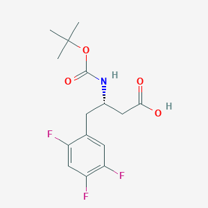 molecular formula C15H18F3NO4 B1272022 (S)-3-((tert-Butoxycarbonyl)amino)-4-(2,4,5-trifluorophenyl)butanoic acid CAS No. 922178-94-7