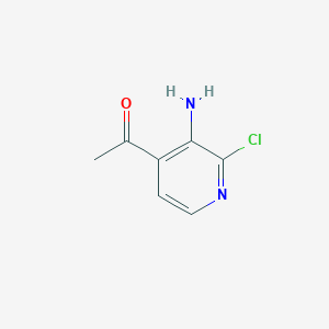 molecular formula C7H7ClN2O B1272028 1-(3-Amino-2-chloropyridin-4-yl)ethanone CAS No. 342899-35-8