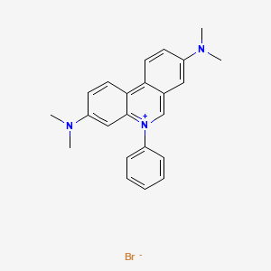 molecular formula C23H24BrN3 B12720363 3,8-Bis(dimethylamino)-6-phenylphenanthridinium bromide CAS No. 102586-18-5