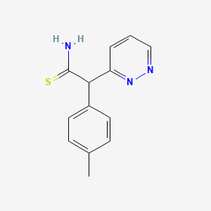 molecular formula C13H13N3S B12720435 alpha-(4-Methylphenyl)-3-pyridazineethanethioamide CAS No. 81102-57-0